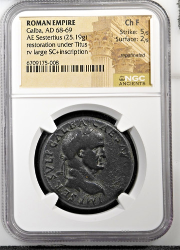 Galba ae sestertius - 68-69, ad