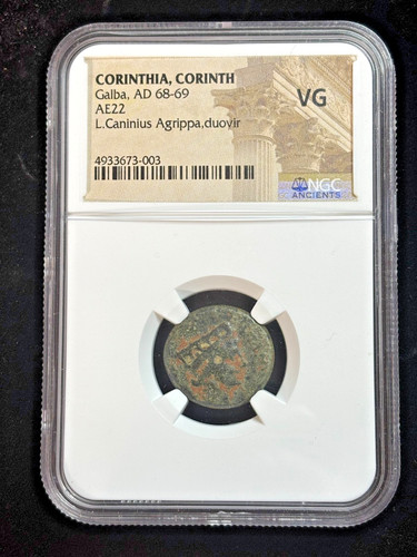 Galba corinth ae22 l - galba, 68-69
